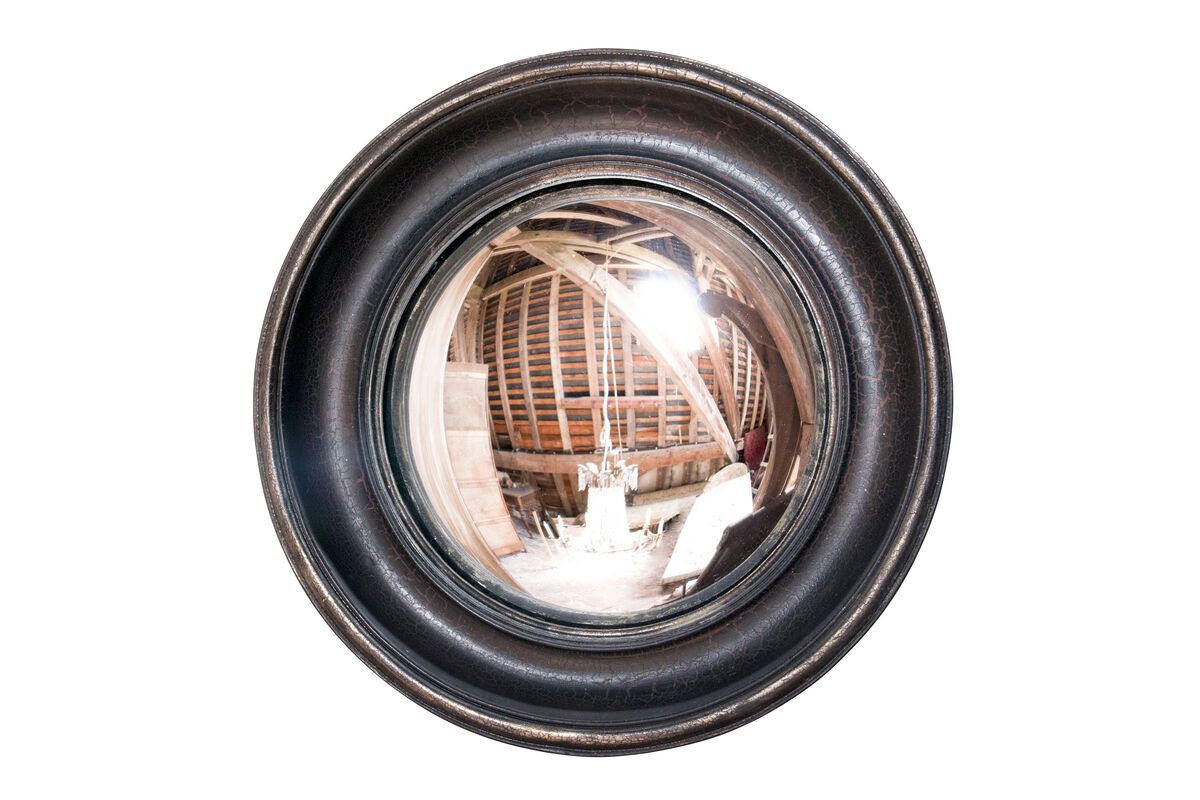 Miroir convexe en résine noir Miroir convexe en résine noir