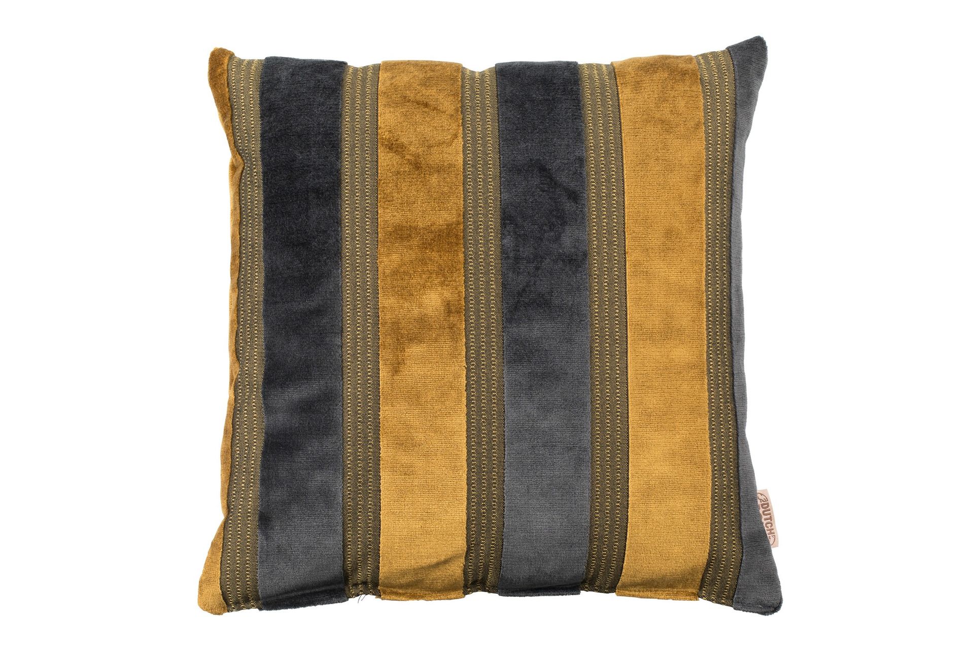 Coussin en tissu jaune et gris Coussin en tissu jaune et gris