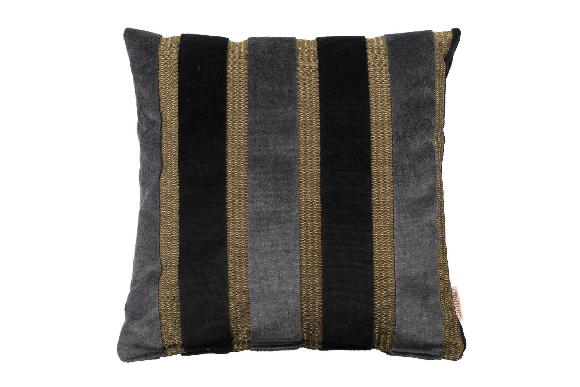 Coussin en tissu noir et gris Coussin en tissu noir et gris