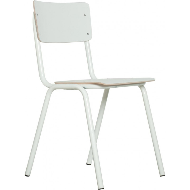 Chaise en bois blanc