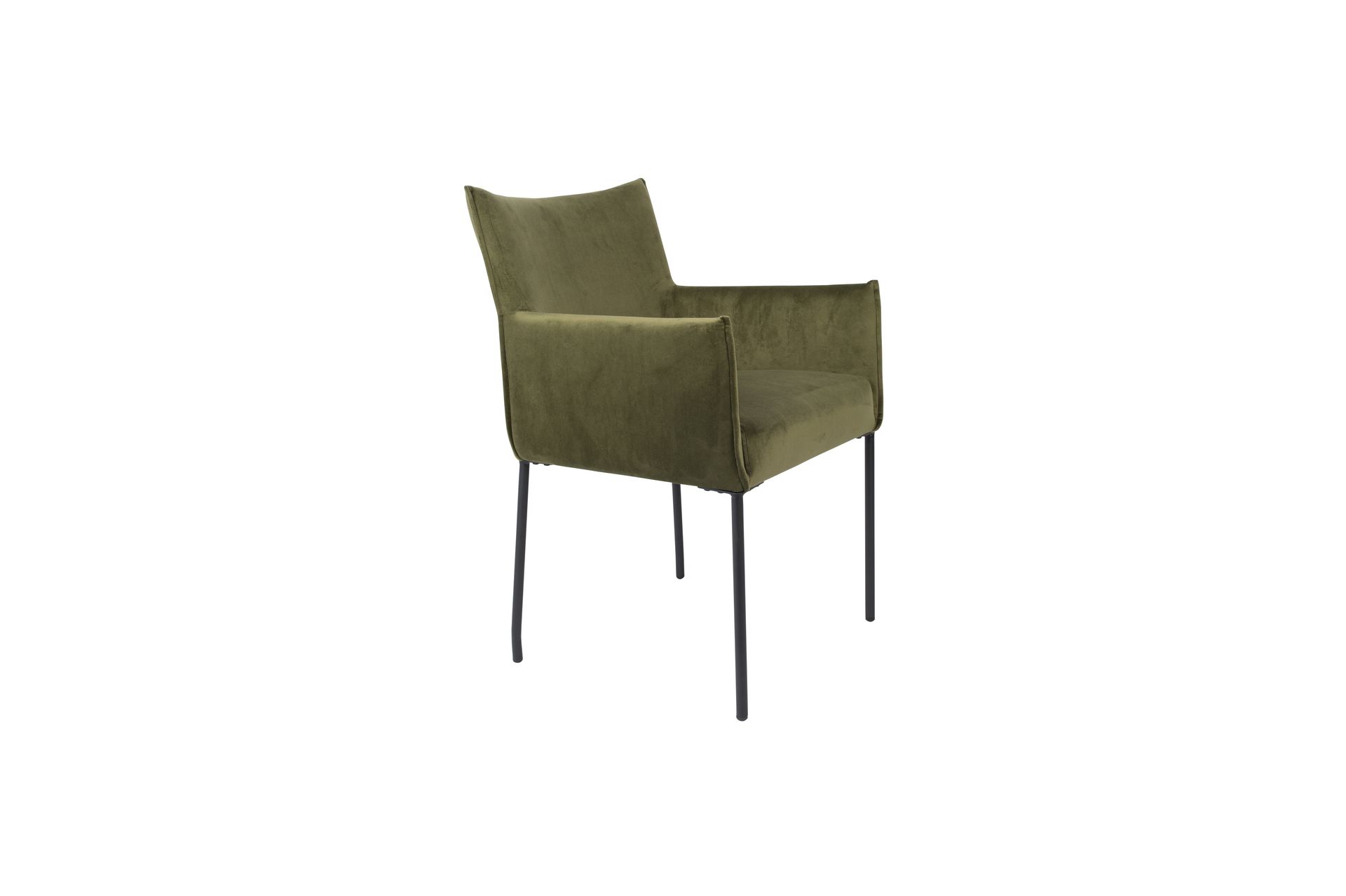 Fauteuil en velours vert olive Fauteuil en velours vert olive