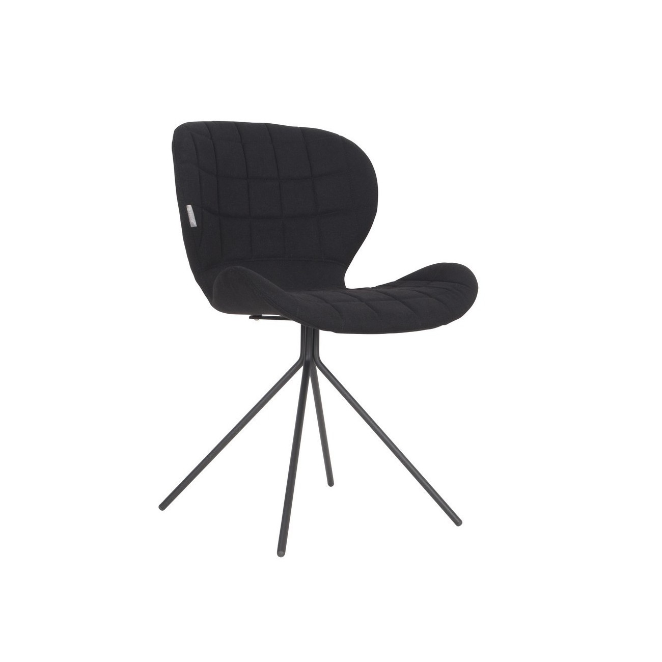 Chaise en tissu noir