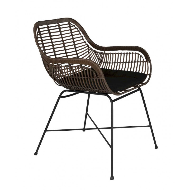 Fauteuil en rotin synthétique marron Fauteuil en rotin synthétique marron
