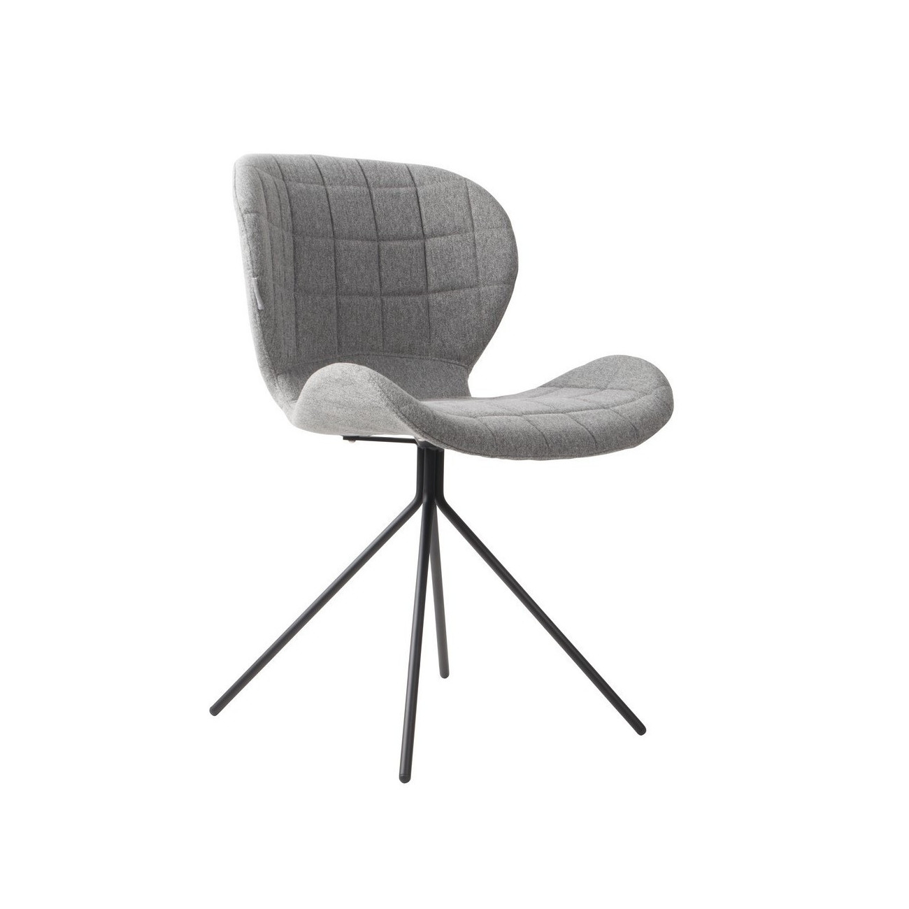 Chaise en tissu gris clair