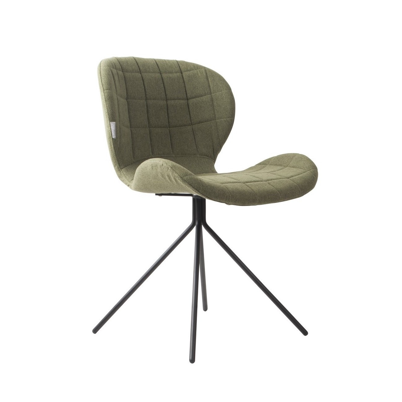 Chaise en tissu vert