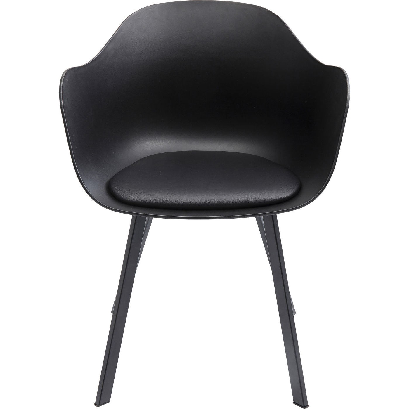 Chaise noire et acier Chaise noire et acier