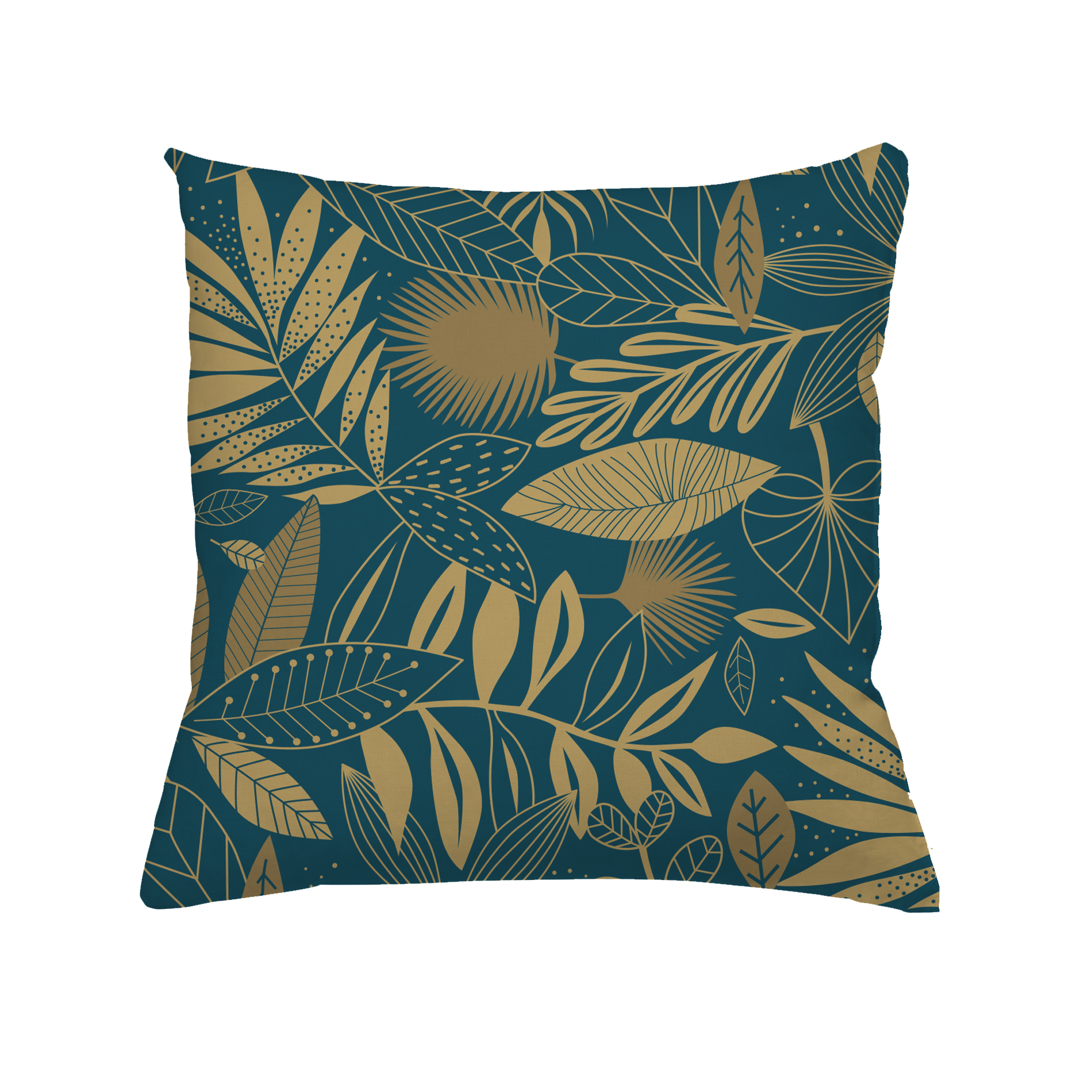 Coussin en coton 60x60 cm feuillages Coussin en coton 60x60 cm feuillages
