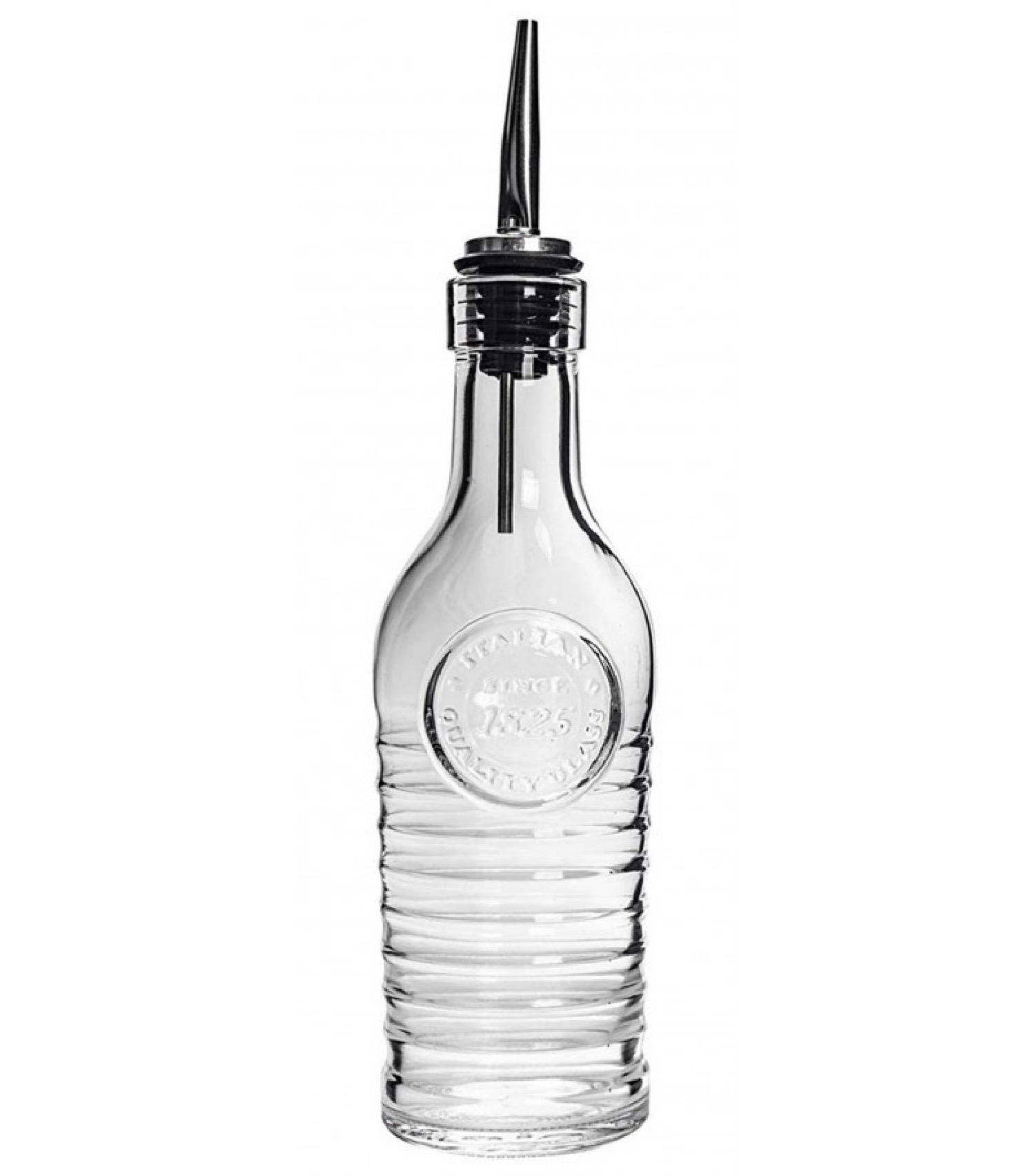 Huilier bouteille en verre avec bouchon verseur 27cl Huilier bouteille en verre avec bouchon verseur 27cl
