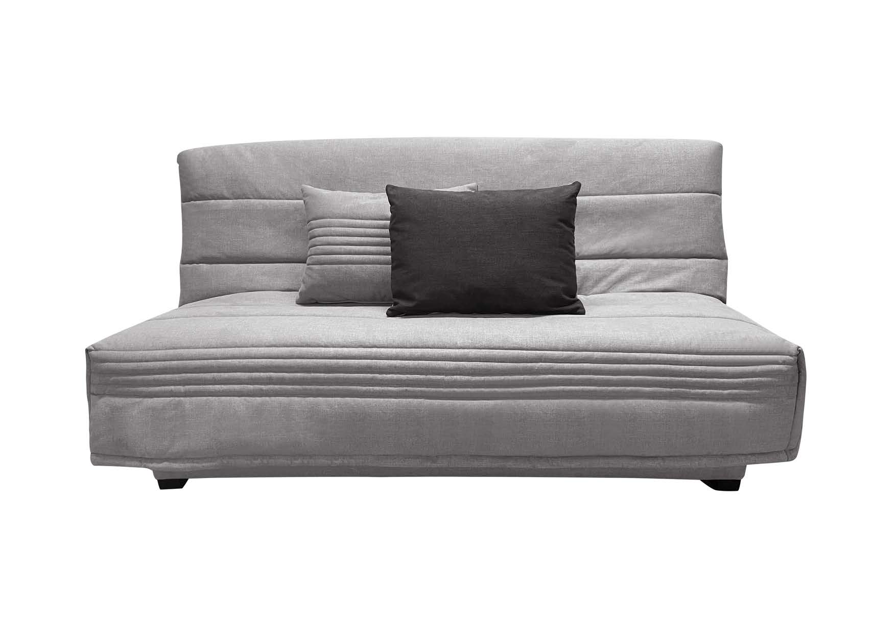 Banquette convertible clic-clac 3 places gris et antracite