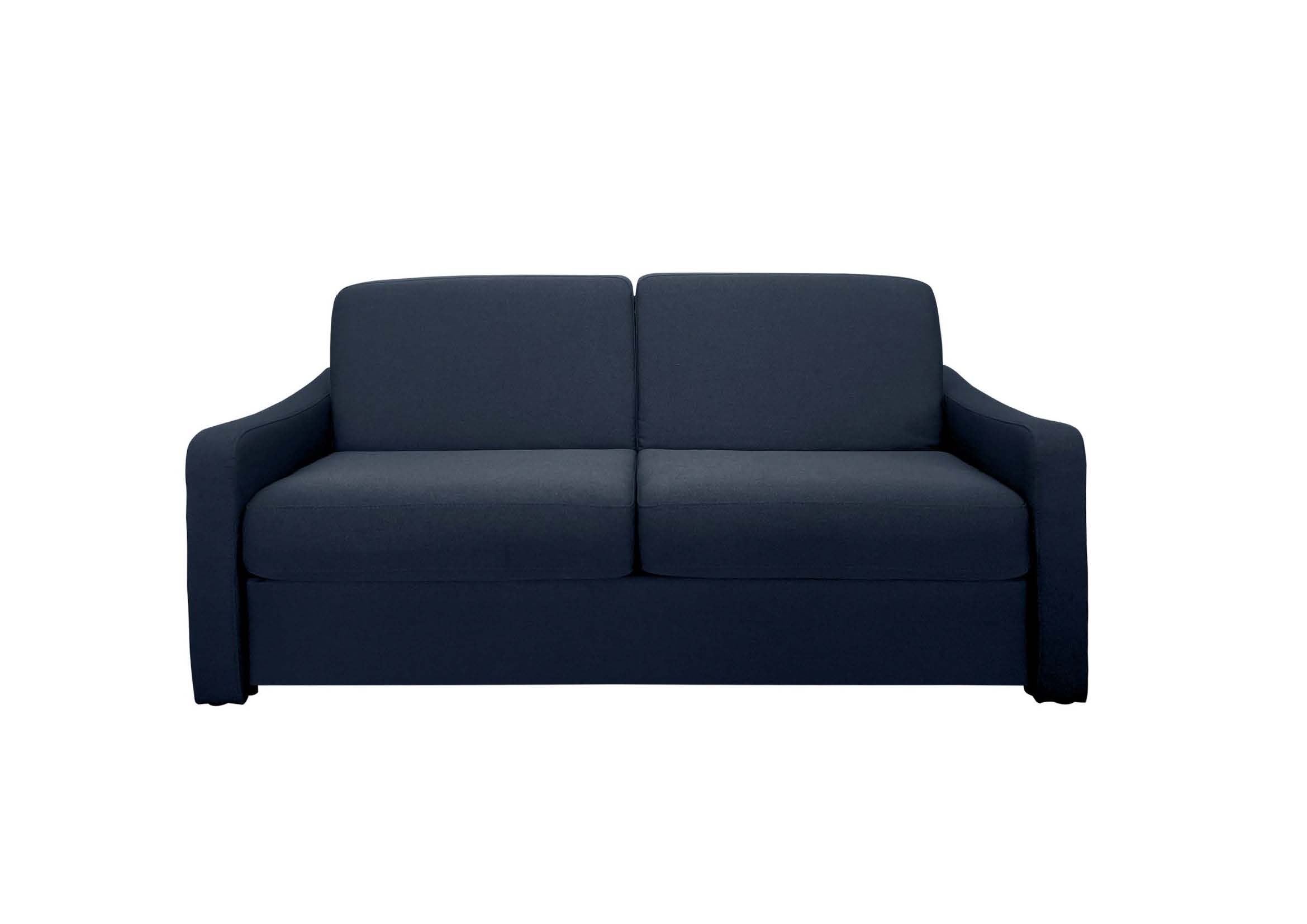 Canapé convertible 3 places bleu marine - matelas DUNLOPILLO Canapé convertible 3 places bleu marine - matelas DUNLOPILLO