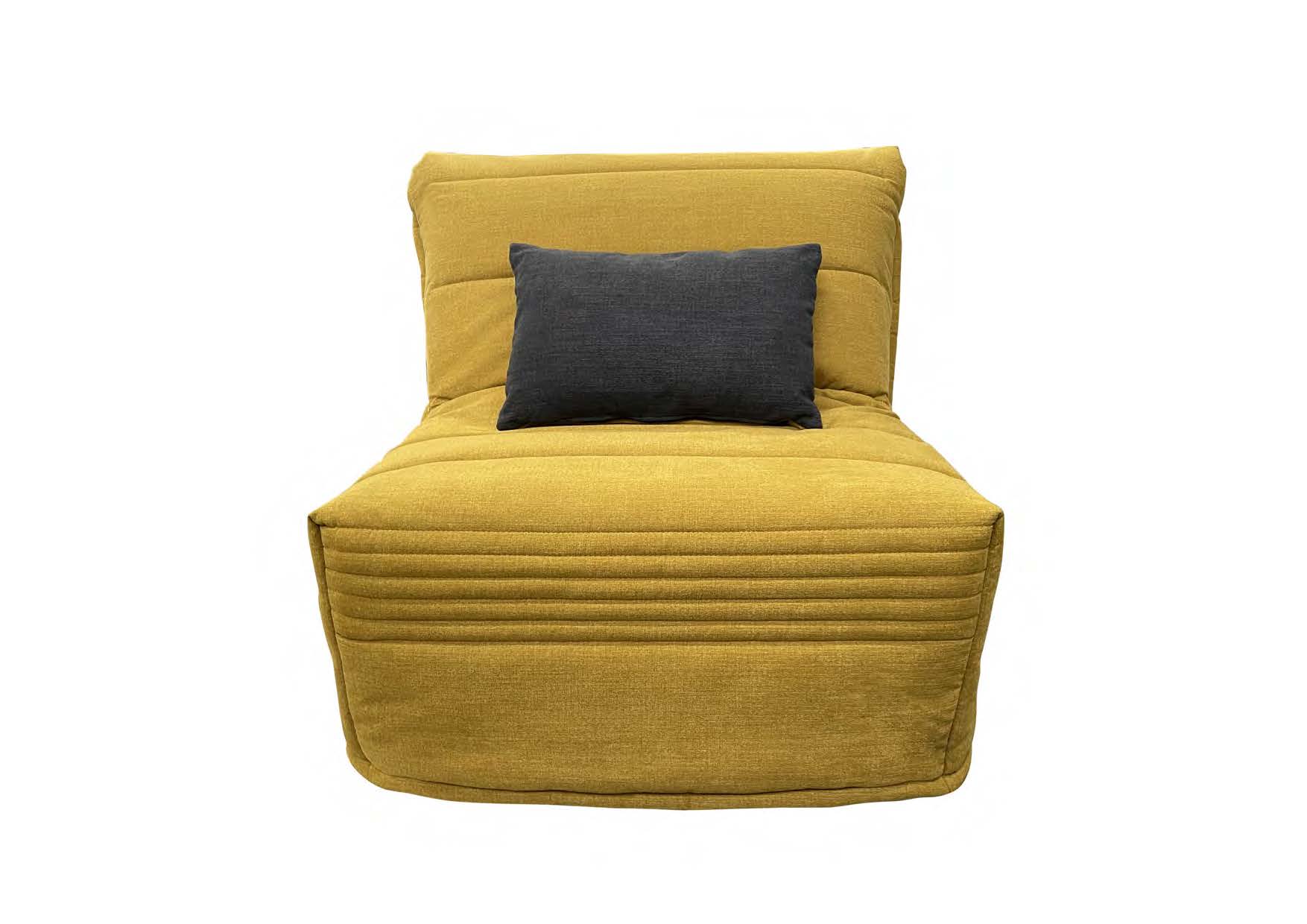 Banquette convertible BZ 3 places jaune moutarde Banquette convertible BZ 3 places jaune moutarde