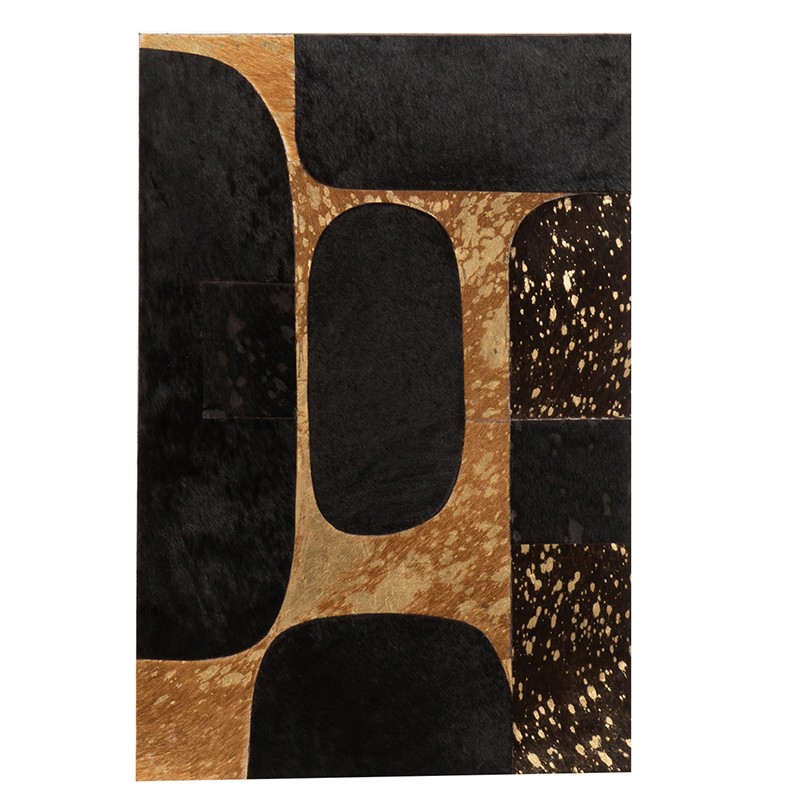 Cadre rectangulaire cuir noir/or 40x60cm Cadre rectangulaire cuir noir/or 40x60cm