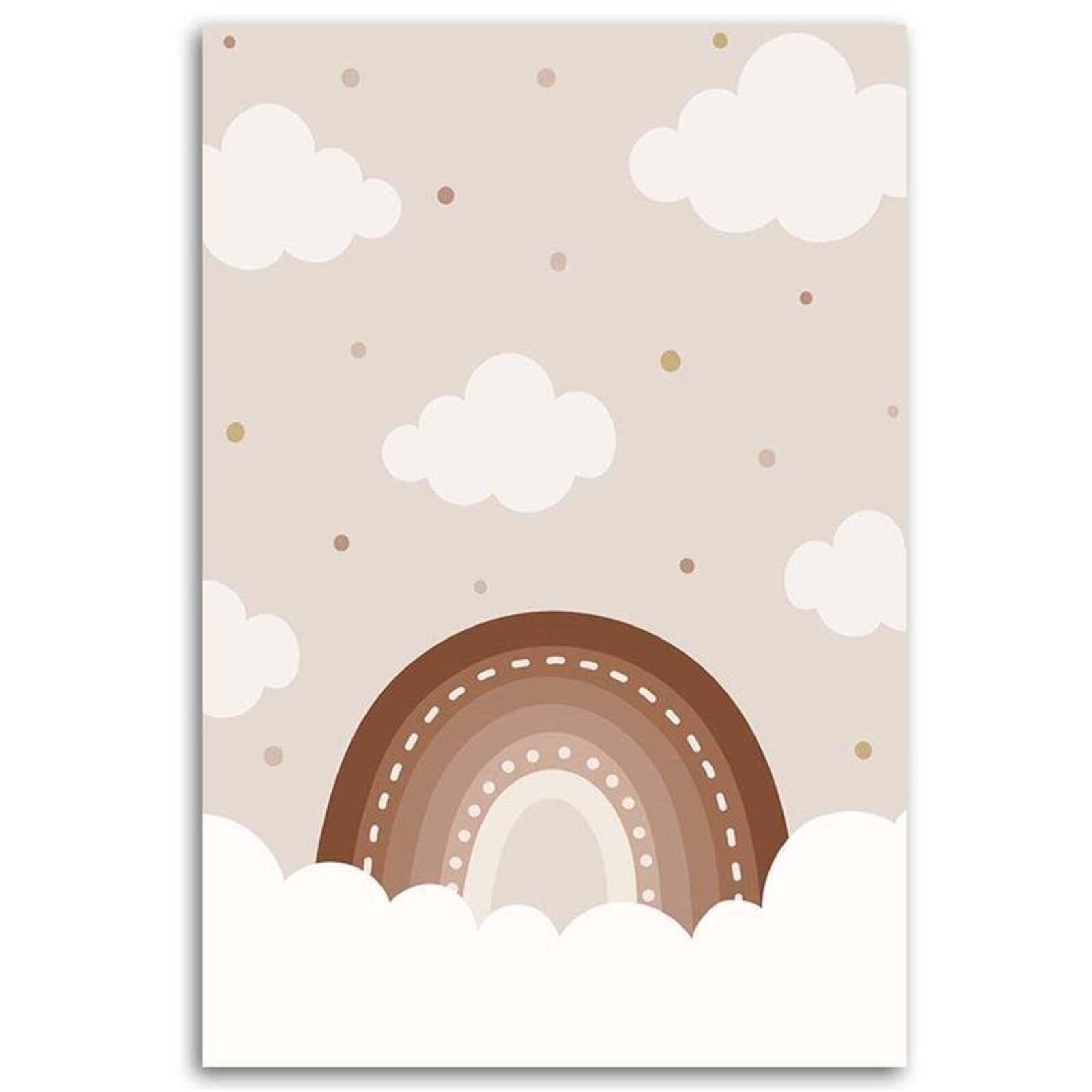 Tableau enfant cloud over the rainbow beige 30x40