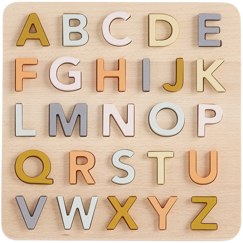 Puzzle alphabet en bois multicolore Puzzle alphabet en bois multicolore