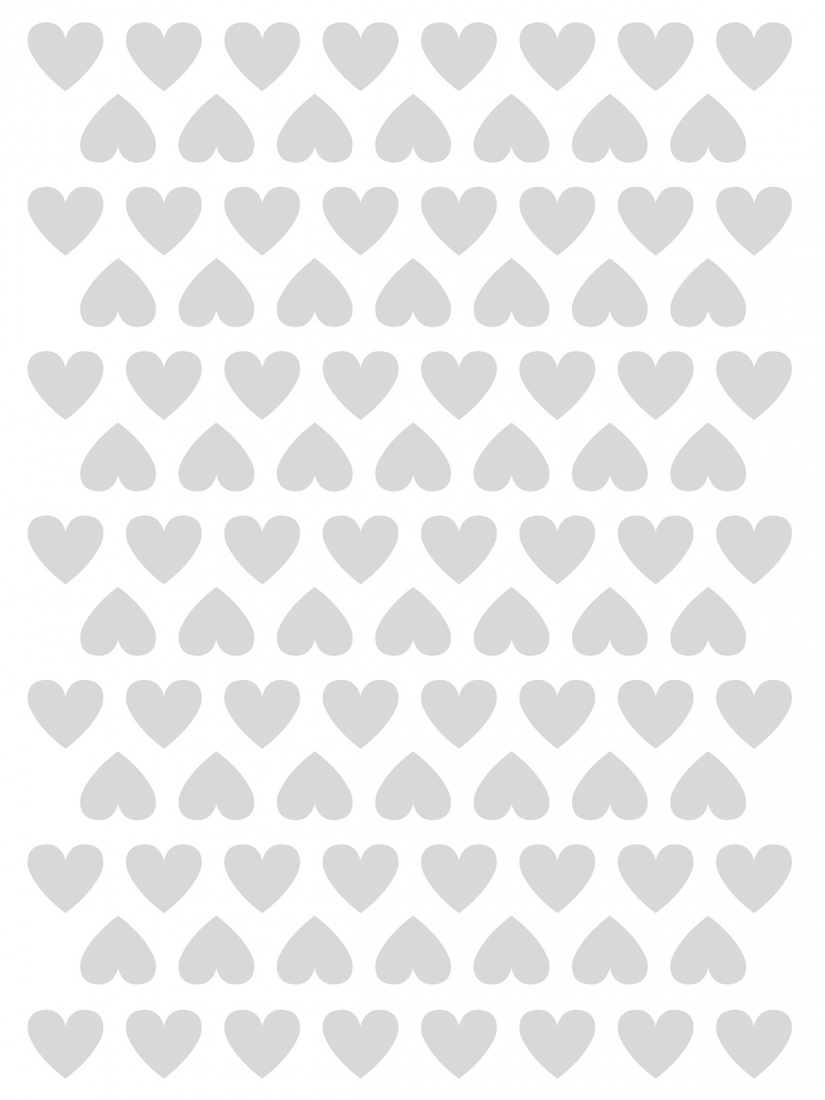 Planche de stickers cœurs gris Planche de stickers cœurs gris