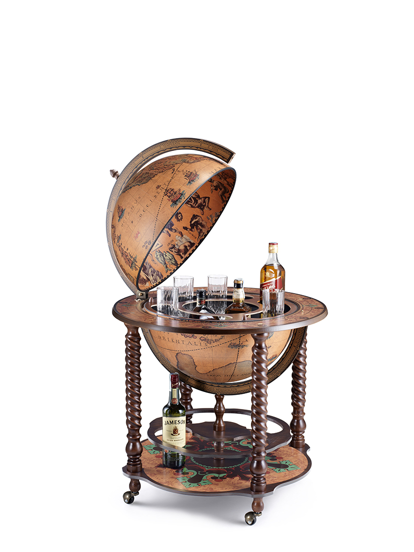 Grand globe bar en style vintage D50cm Grand globe bar en style vintage D50cm