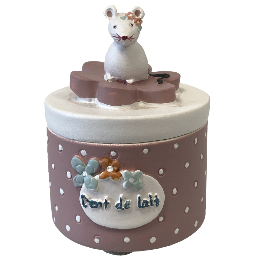 Boite à dents de lait souris rose Boite à dents de lait souris rose
