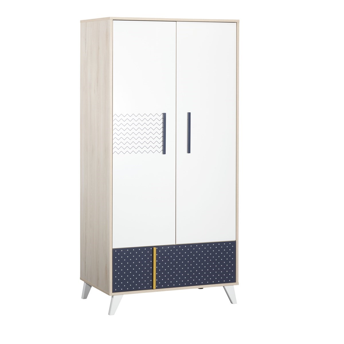 Armoire 2 portes et 1 tirroir en mdf bleu marine Armoire 2 portes et 1 tirroir en mdf bleu marine
