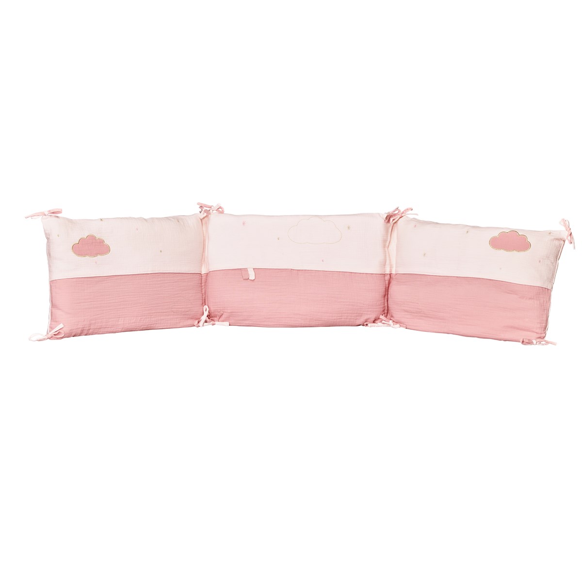 Tour de lit bébé en coton rose Tour de lit bébé en coton rose