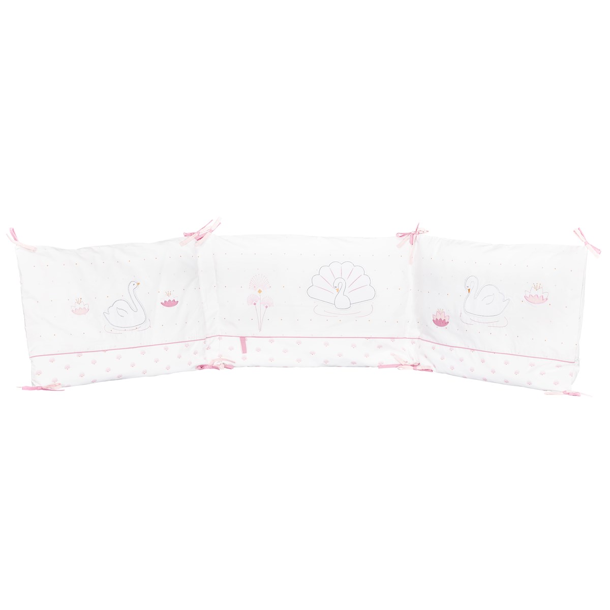 Tour de lit bébé en coton blanc Tour de lit bébé en coton blanc
