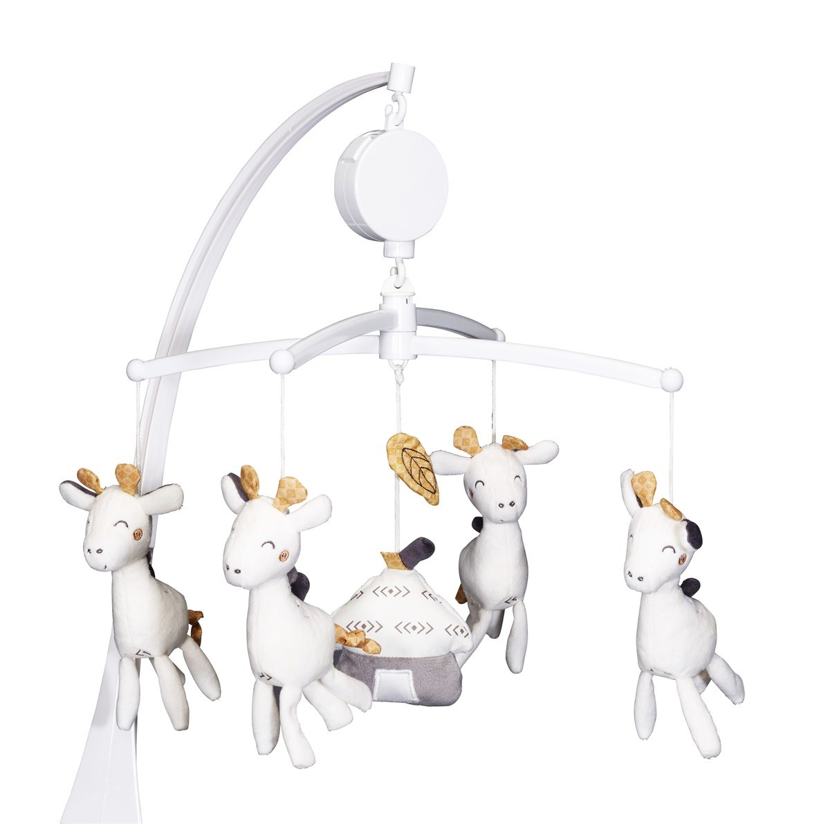 Mobile musical en velours blanc Mobile musical en velours blanc