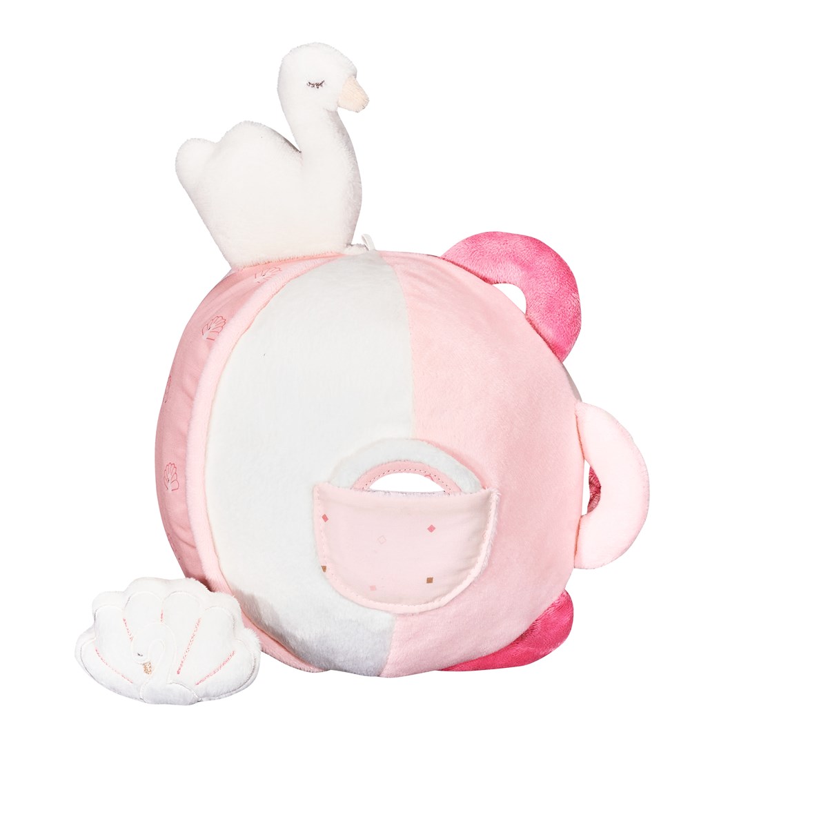 Balle d'activités en velours rose Balle d'activités en velours rose