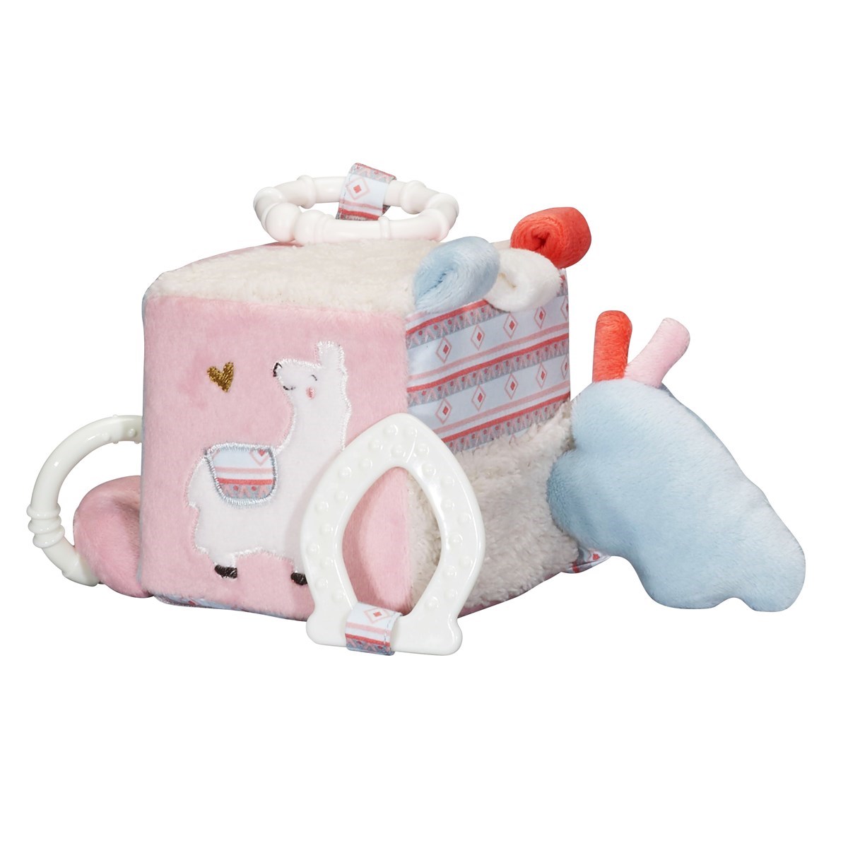 Cube d'activites en velours rose Cube d'activites en velours rose