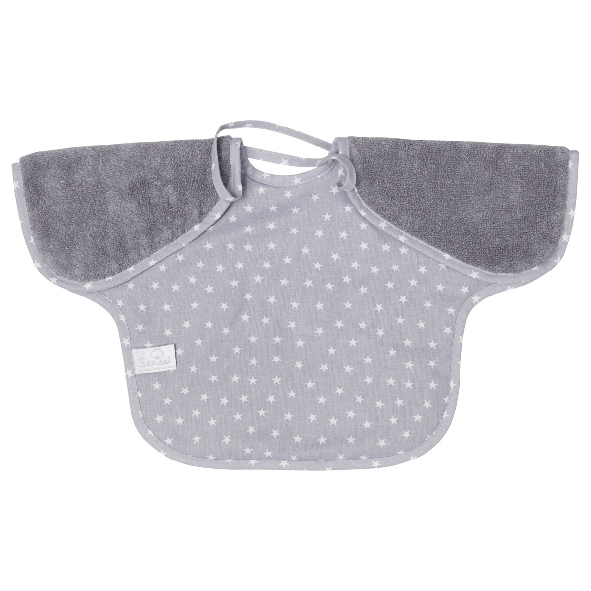 Bavoir bébé à manches doublé Galet 24x36 cm Bavoir bébé à manches doublé Galet 24x36 cm
