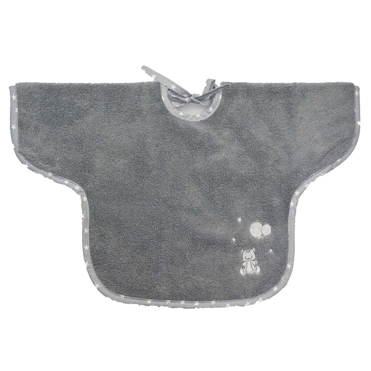 Bavoir à manches en coton peigné Galet 24x36 cm Bavoir à manches en coton peigné Galet 24x36 cm