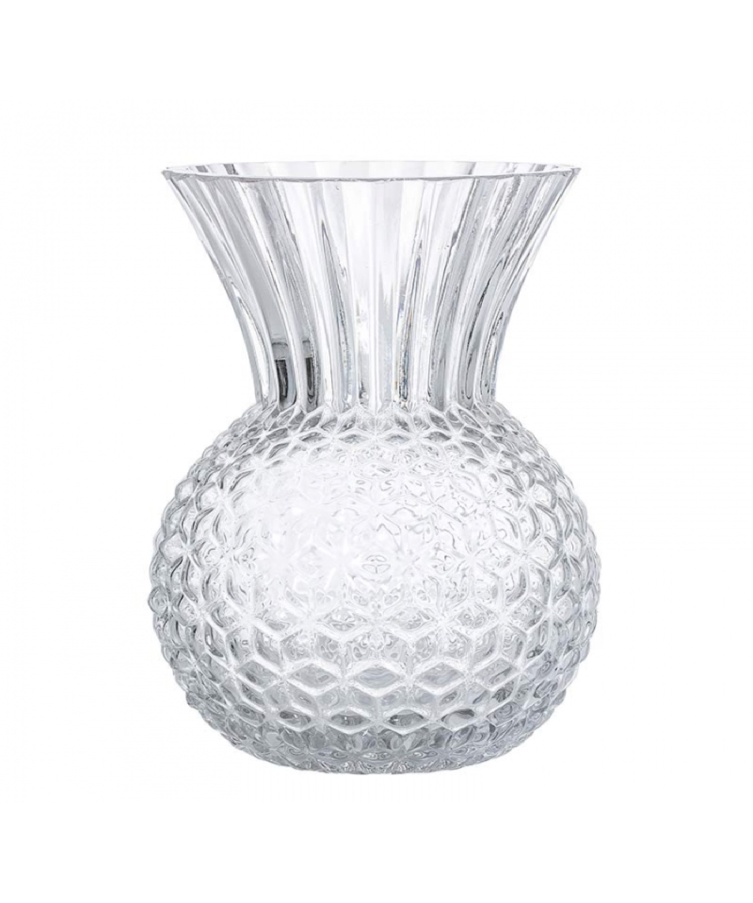 Vase Laura en verre transparent H17 cm