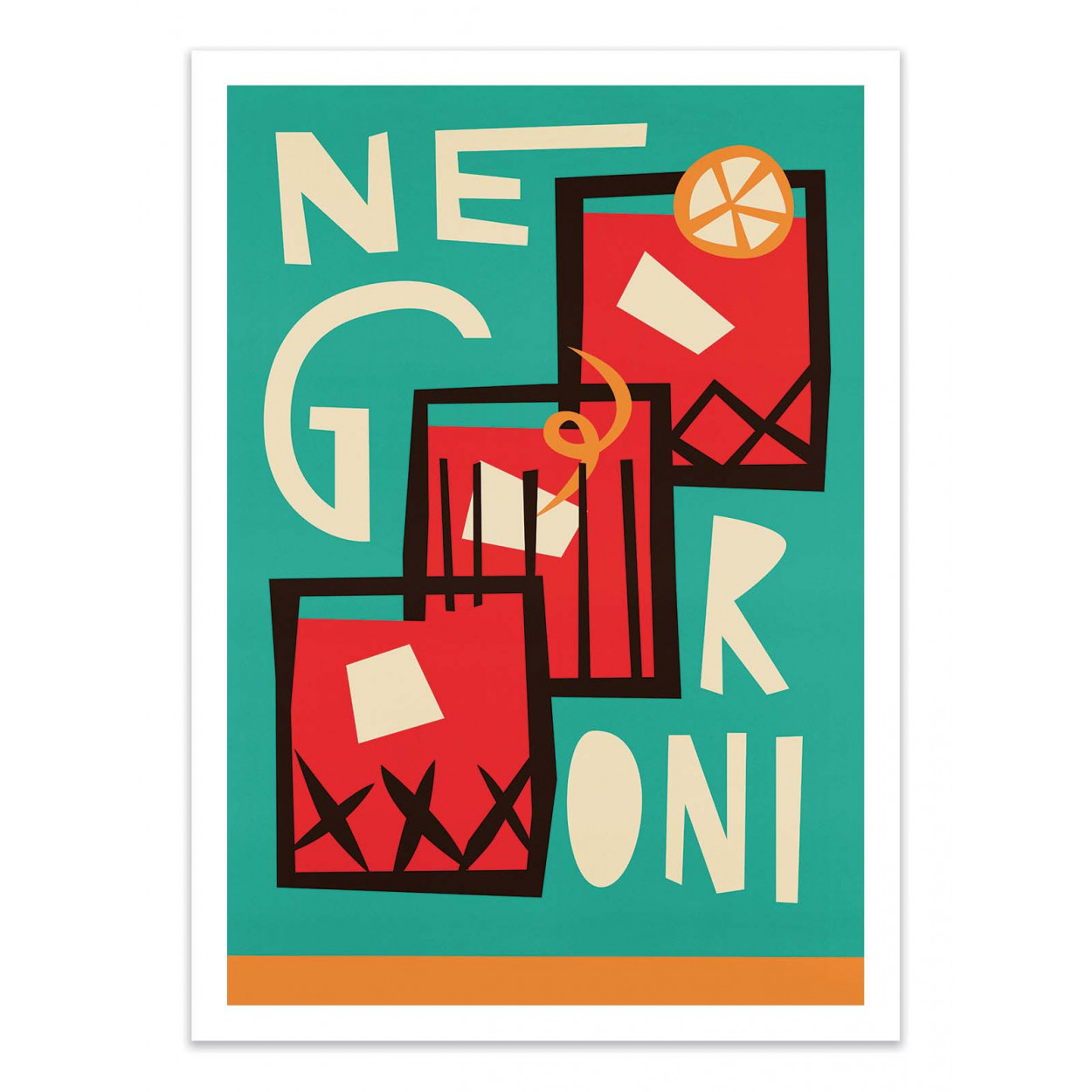 NEGRONI - Affiche d'art 50 x 70 cm NEGRONI - Affiche d'art 50 x 70 cm