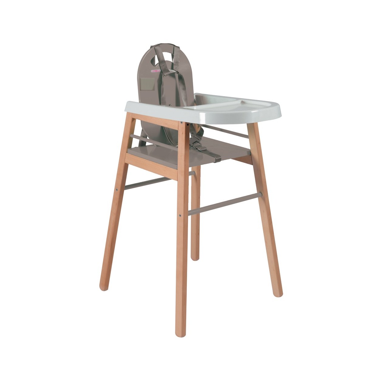 Chaise haute bébé bicolore gris - 52x96 cm Chaise haute bébé bicolore gris - 52x96 cm