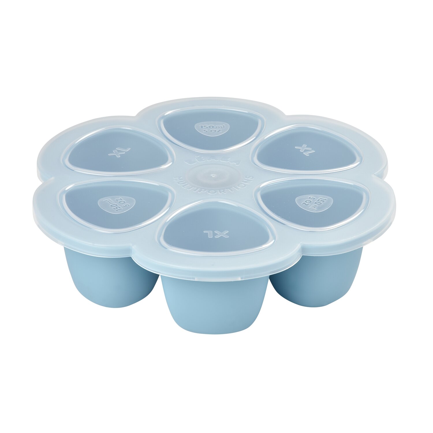 Multiportions silicone 150 ml bleu