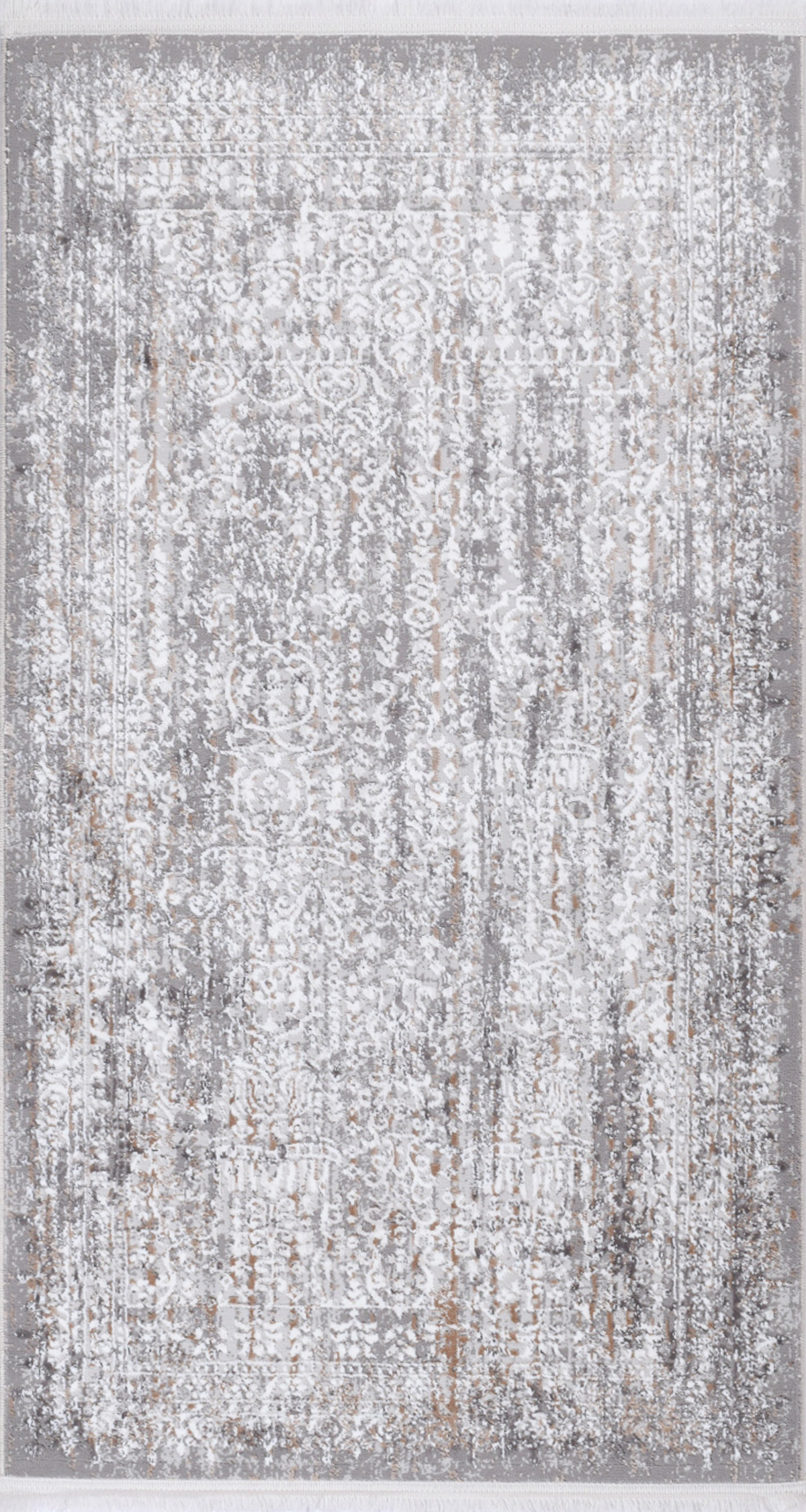 Tapis vintage motif abstrait à relief avec franges beige 80x150cm Tapis vintage motif abstrait à relief avec franges beige 80x150cm
