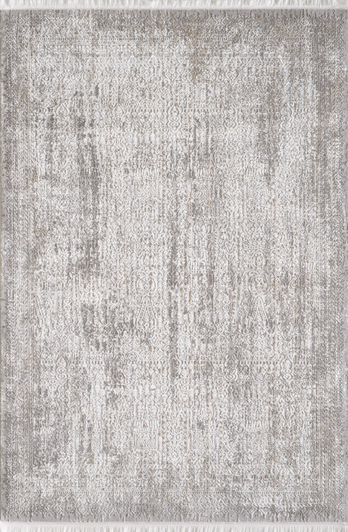 Tapis vintage motif abstrait à relief avec franges beige 120x170cm Tapis vintage motif abstrait à relief avec franges beige 120x170cm