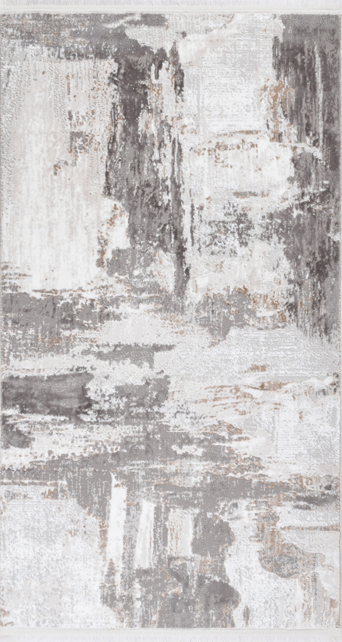 Tapis vintage motif abstrait avec franges beige 80x150 Tapis vintage motif abstrait avec franges beige 80x150