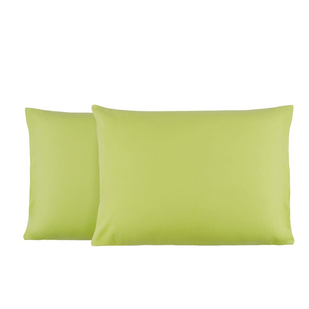 Lot de 2 Taies d'oreiller en Molleton Vert anis 50x70 cm Lot de 2 Taies d'oreiller en Molleton Vert anis 50x70 cm