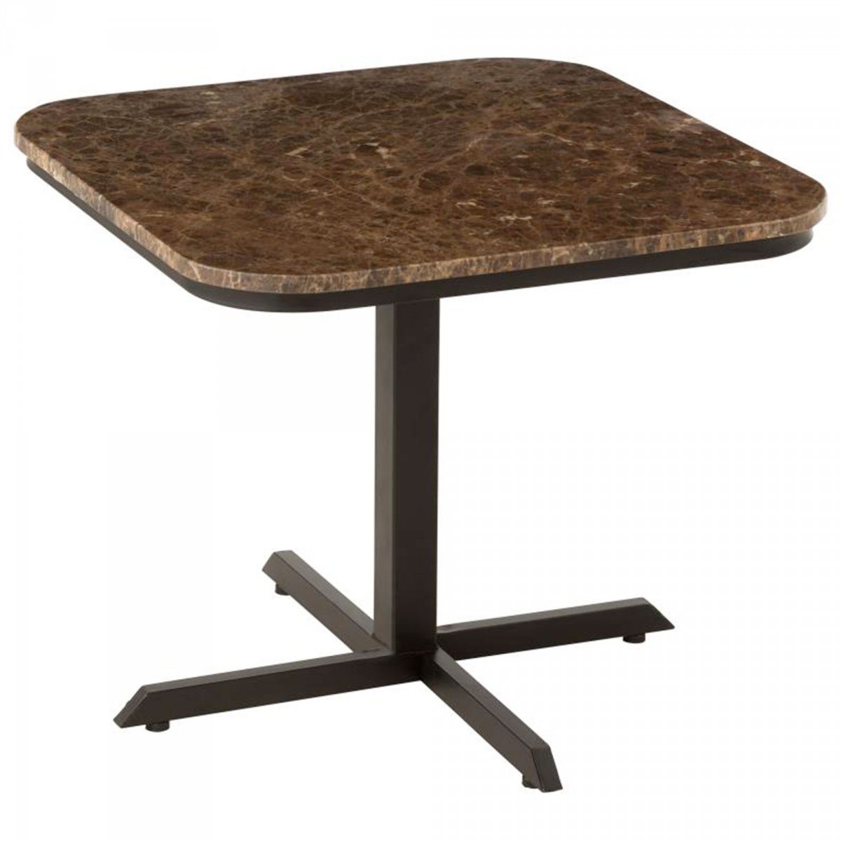Table basse carrée en marbre marron 60x60cm Table basse carrée en marbre marron 60x60cm