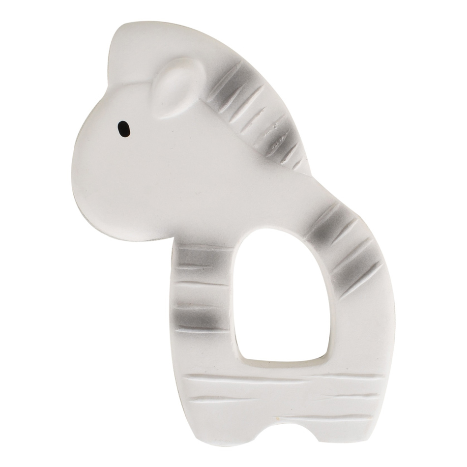 Anneau de dentition zèbre en caoutchouc naturel Blanc Anneau de dentition zèbre en caoutchouc naturel Blanc