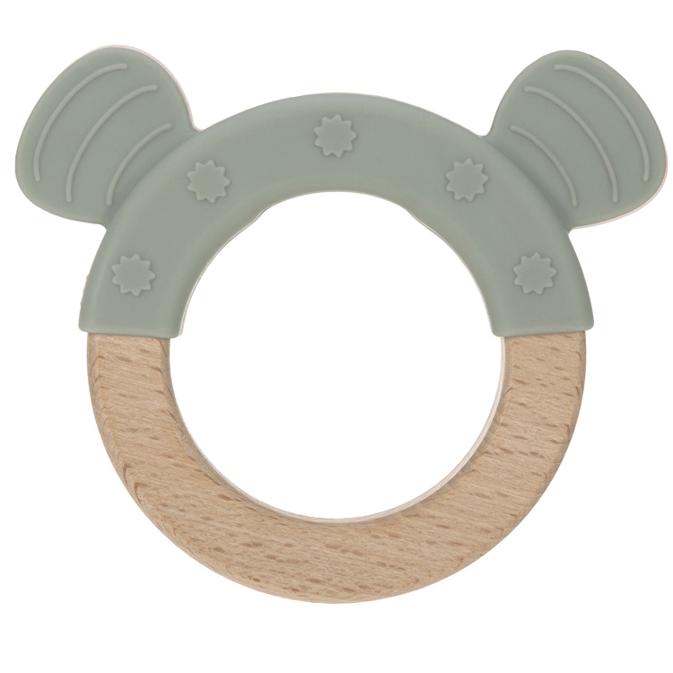 Anneau de dentition en bois et silicone Chat Anneau de dentition en bois et silicone Chat