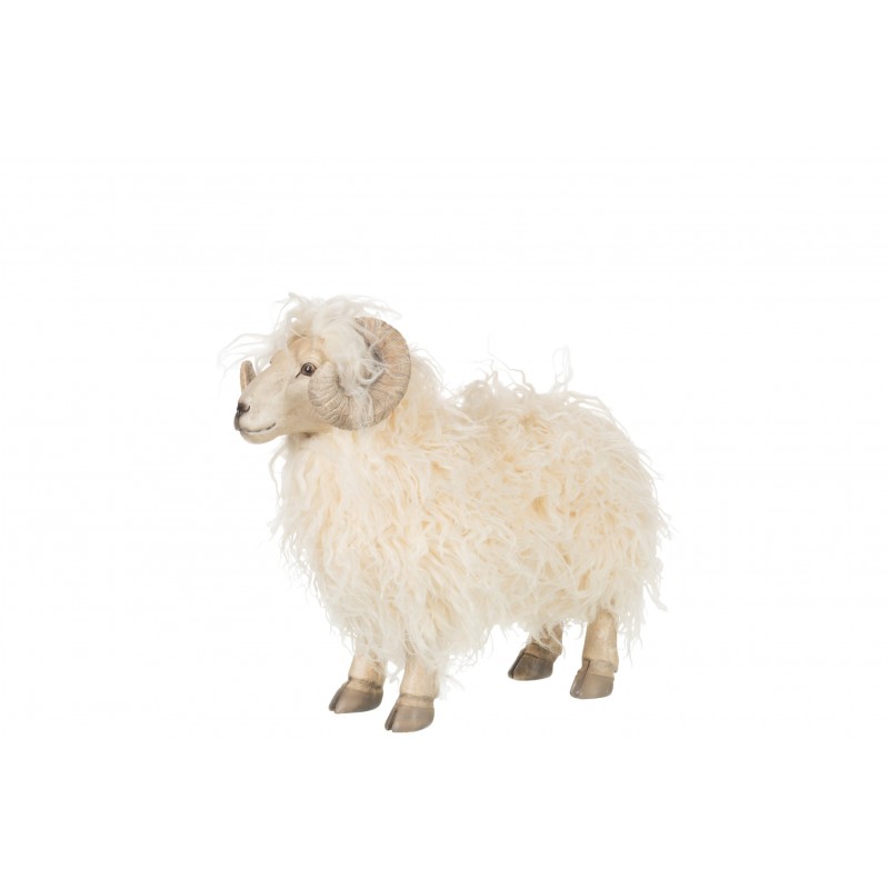 Chèvre en résine beige H33cm Chèvre en résine beige H33cm