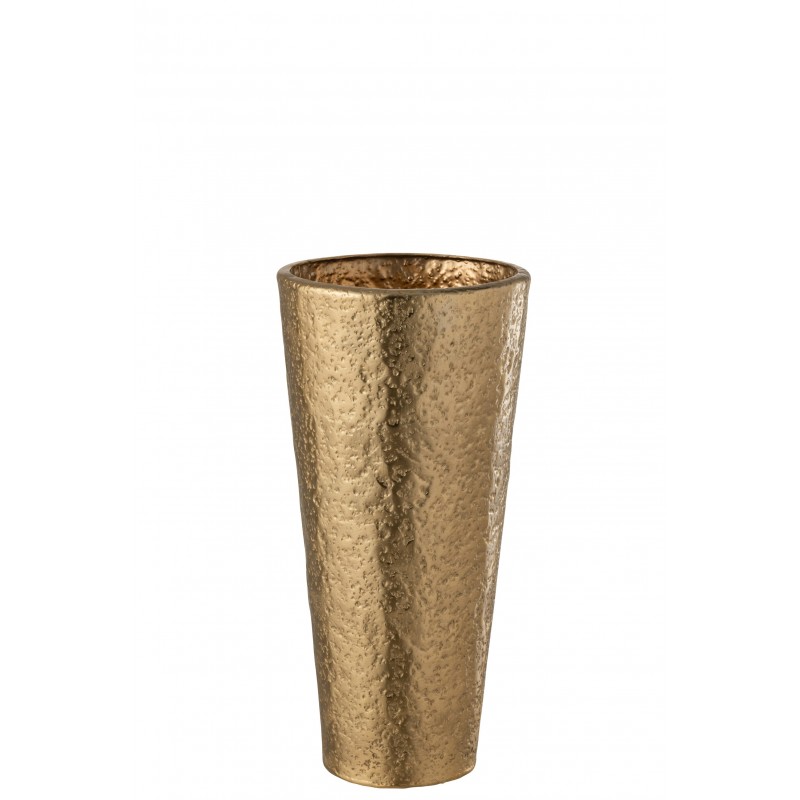 Vase irrégulier alu or H50cm