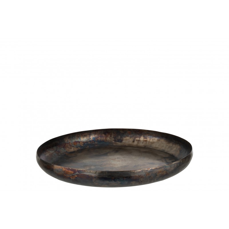 Plat métal nickel D46cm Plat métal nickel D46cm