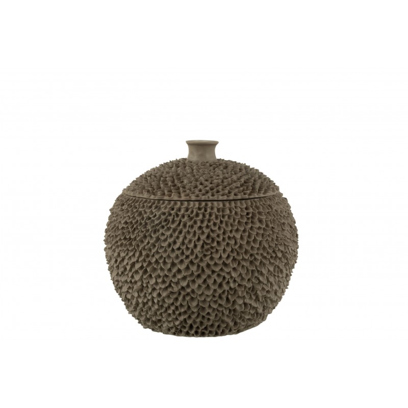 Pot résine marron clair H26cm Pot résine marron clair H26cm