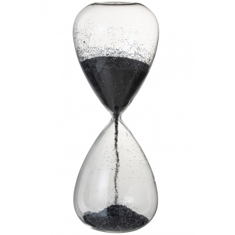 Sablier verre noir H40cm Sablier verre noir H40cm