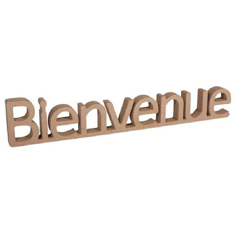 Mot en bois MDF bienvenue 27 x 5,5 cm Mot en bois MDF bienvenue 27 x 5,5 cm