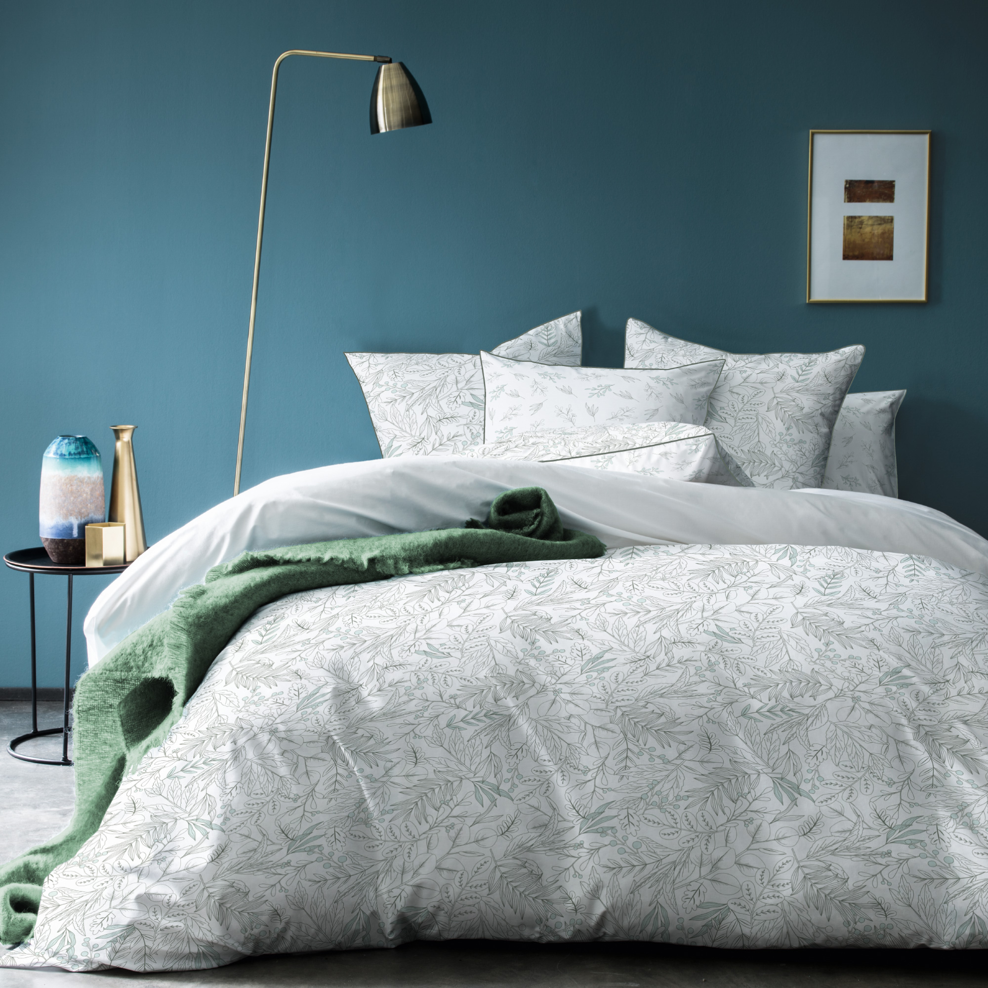 Housse de couette imprimée en percale de coton 260x240 cm