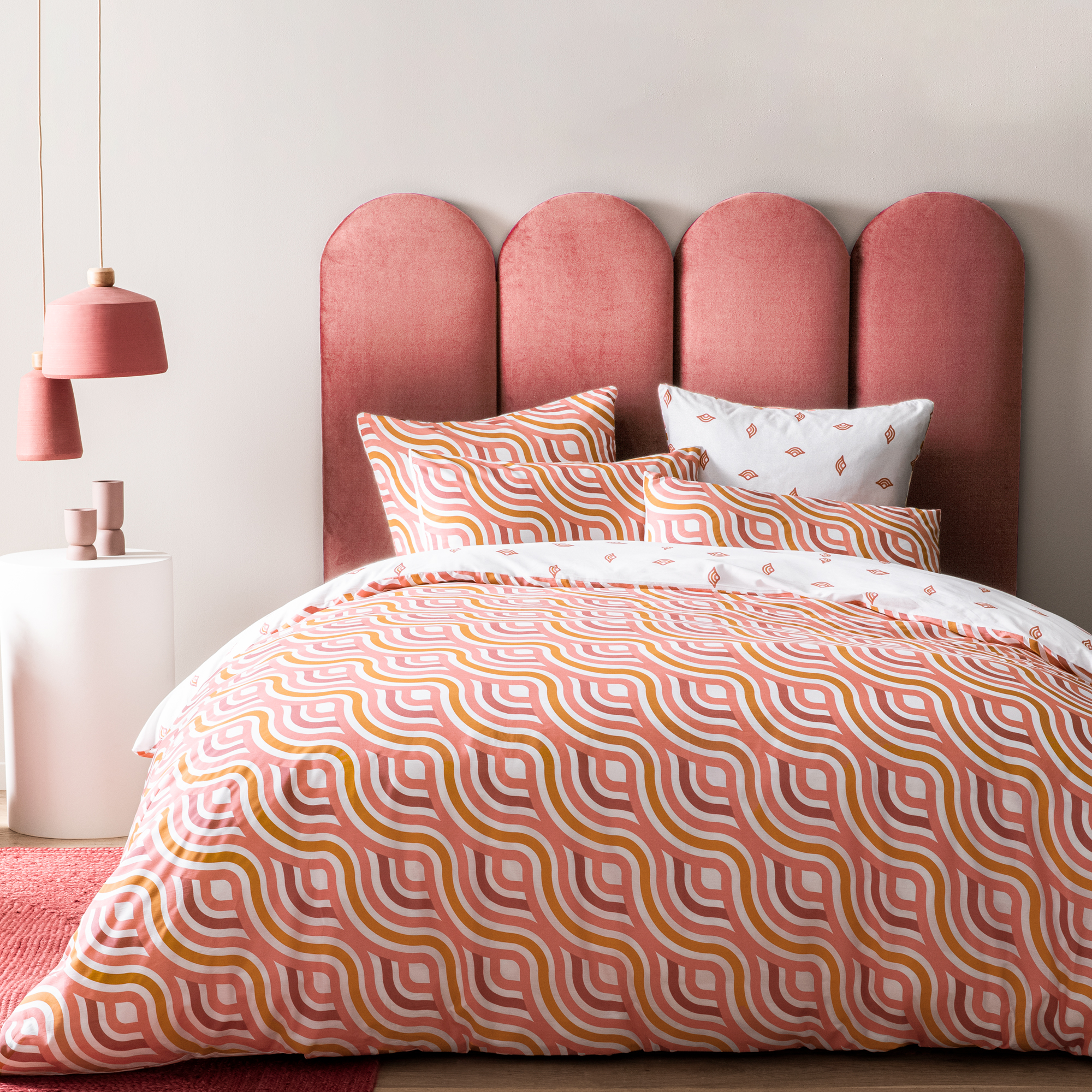 Housse de couette imprimée en percale de coton 200x200 cm