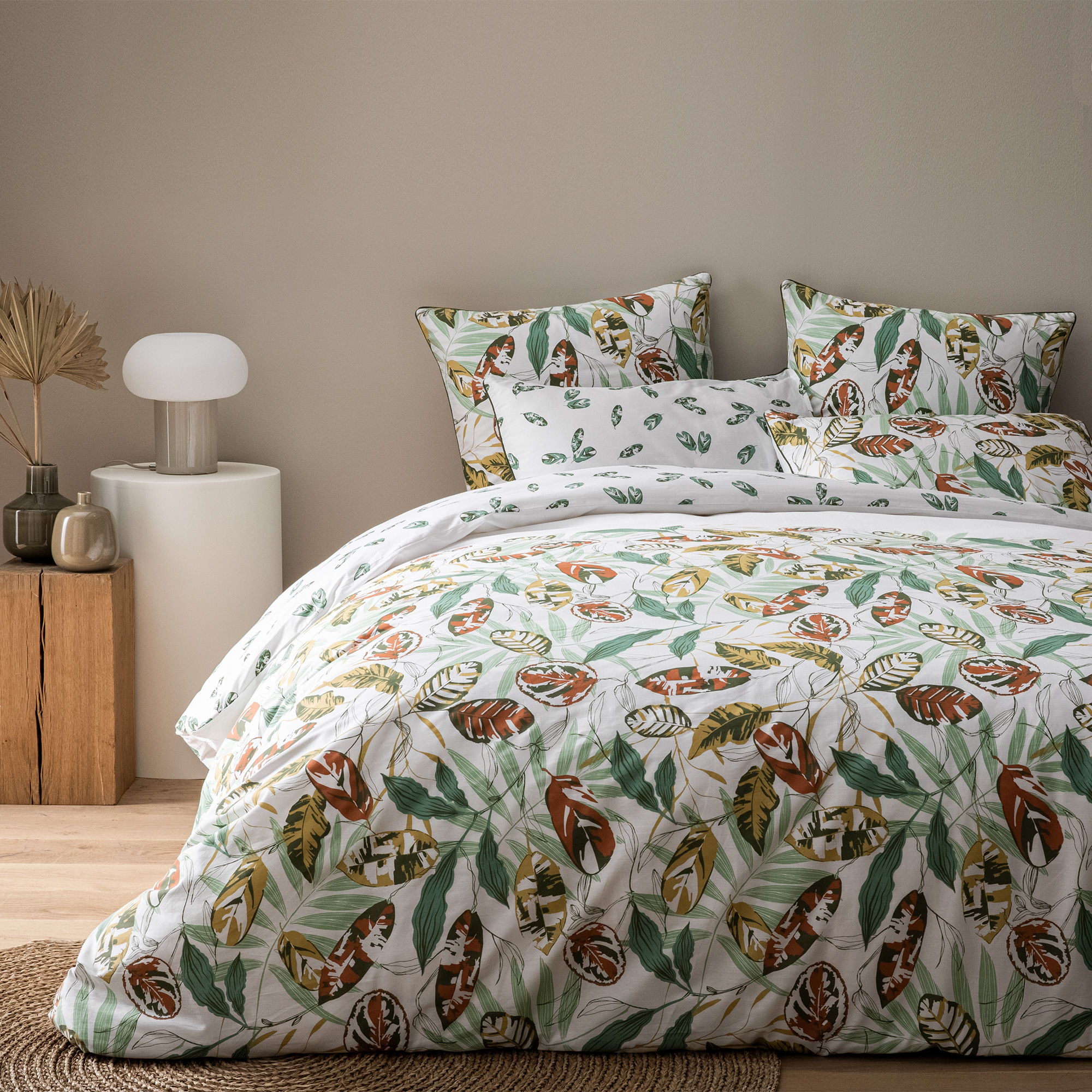 Housse de couette imprimée en percale de coton 260x240 cm