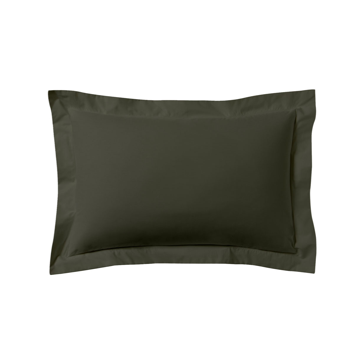 Taie d'oreiller unie en coton gris 50x70 Taie d'oreiller unie en coton gris 50x70